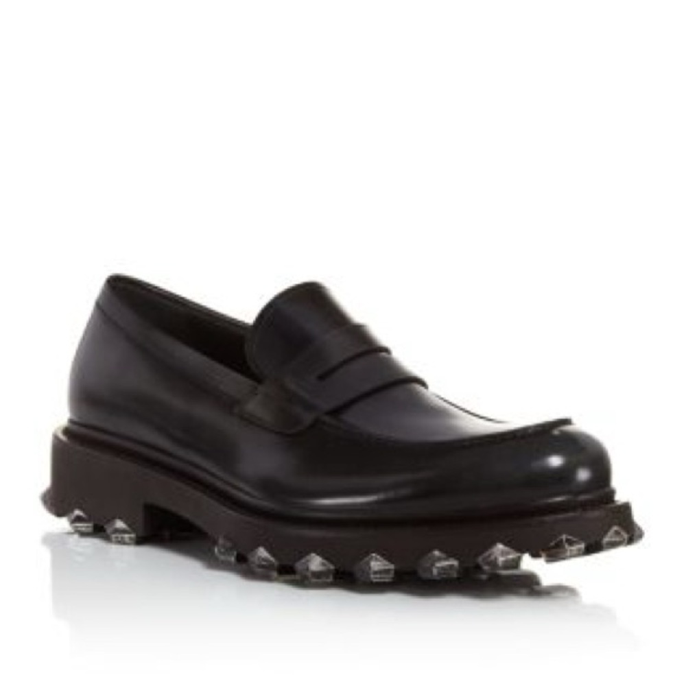 Salvatore Ferragamo Limited Edition Black Loafers with Unique Studded Sole